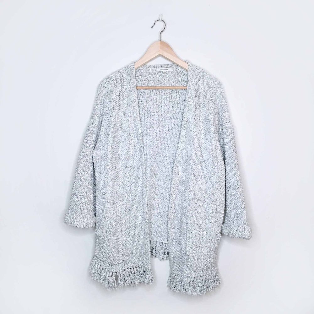 Madewell Memento fringe open cardigan sweater